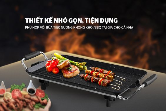 Bếp nướng điện Sunhouse 1600W SHD4600 thiết kế nhỏ gọn